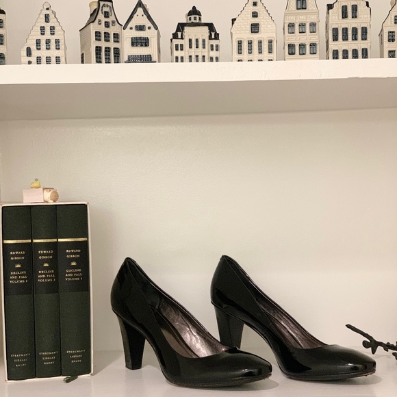 Coach Black Patent Leather Heels - Picture 1 of 8